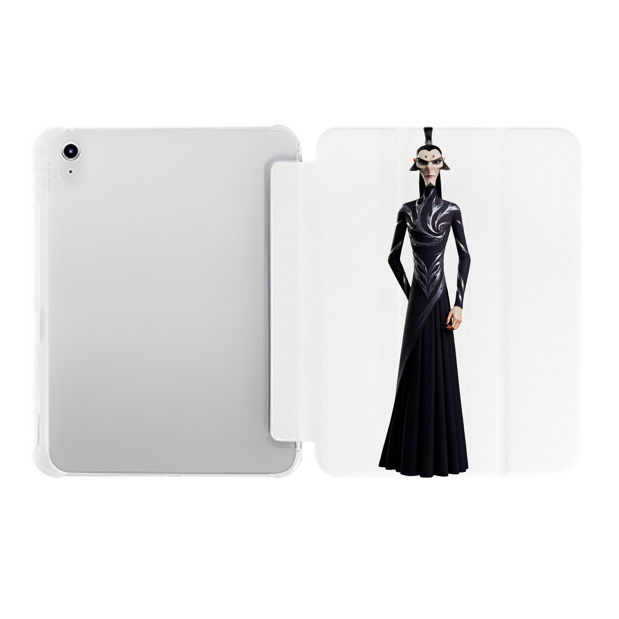 （画像用） Ne Zha 2 ナタ 魔童の大暴れ IPad ケース ペン収納付き 三つ折りスタンド PUレザー×シリコン 対応機種9.5/10.5/10.9インチ